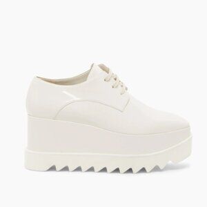 Stella McCartney Elyse Shiny Patent Lace-Up Platform Shoes